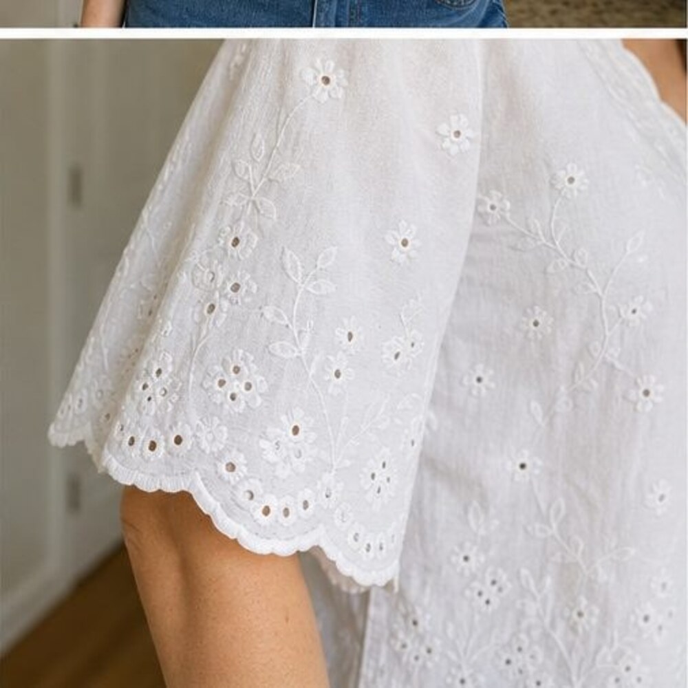 Ivory Puff Sleeve Top - Picture 5 of 6